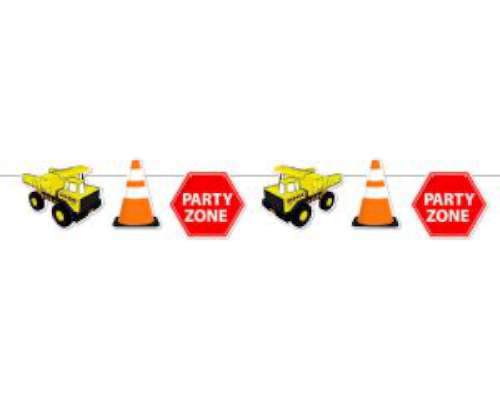 Construction Zone Party Bunting - Click Image to Close